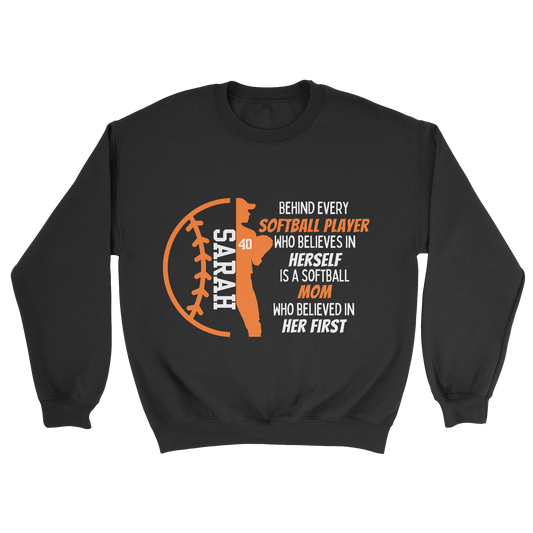 Softball Parent Crewneck Sweatshirt