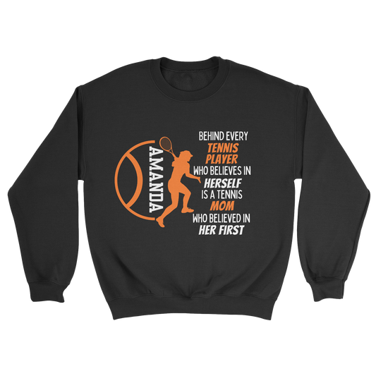 Girl Tennis Parent Crewneck Sweatshirt