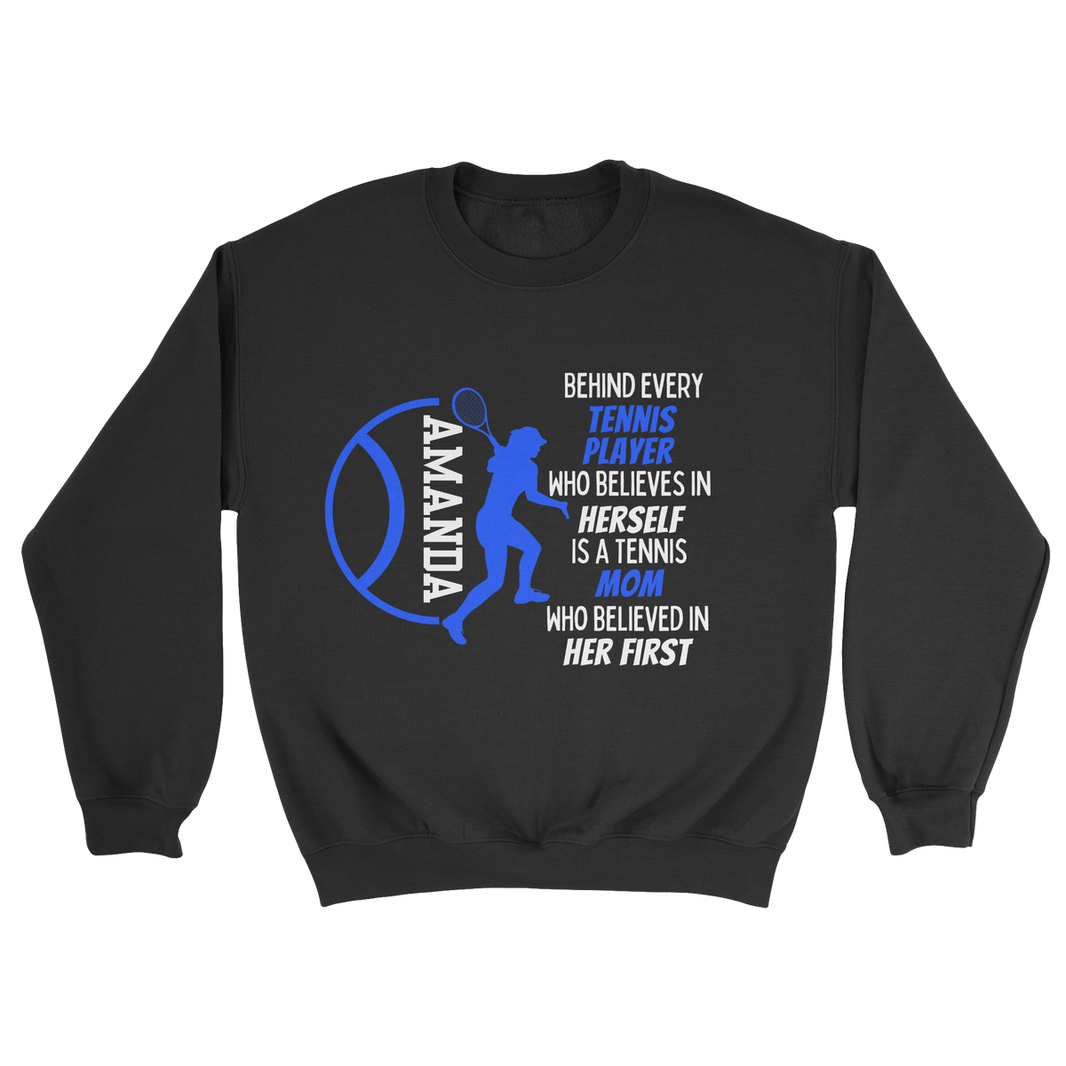 Girl Tennis Parent Crewneck Sweatshirt