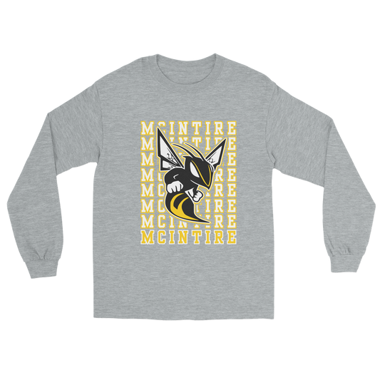 Repeating McIntire Long sleeve Tee in gray