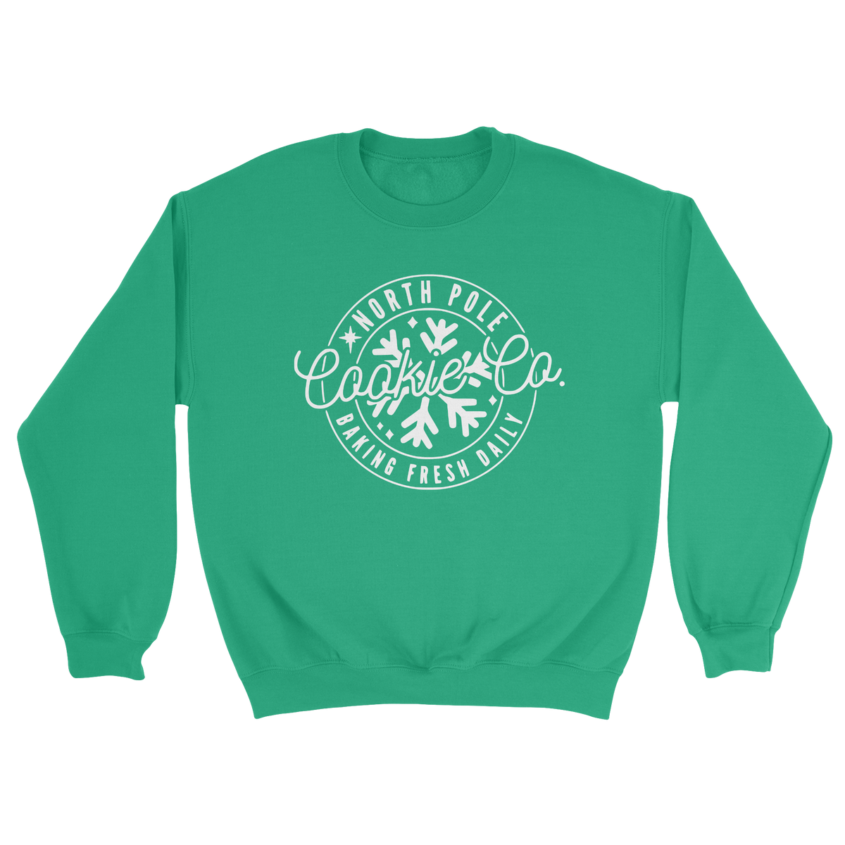 North Pole Cookie Co Crewneck Sweatshirt in Irish Green
