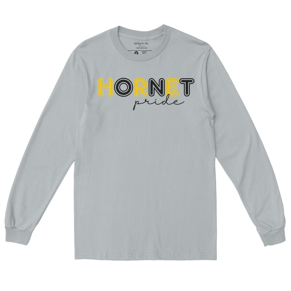 Hornet Pride Long Sleeve Tee in gray