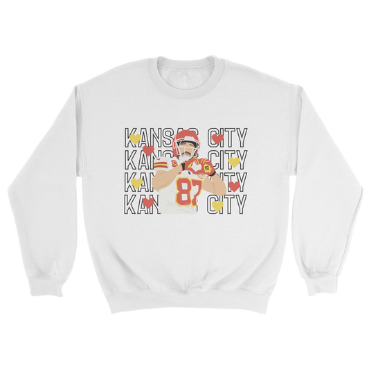 Kelce Heart Hands Youth Crewneck Sweatshirt