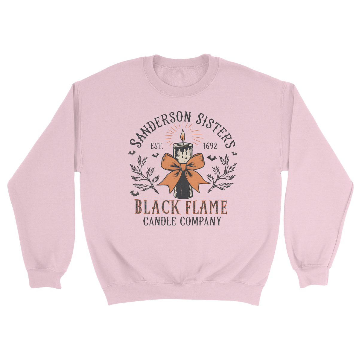 Black Flame Candle Crewneck Sweatshirt