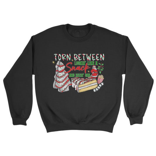 Lookin' like a snack crewneck sweatshirt in black