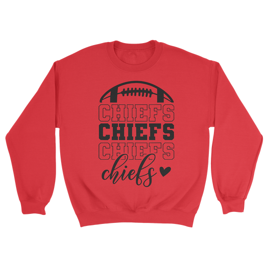 Chiefs Chiefs Chiefs Youth Crewneck Sweatshirt