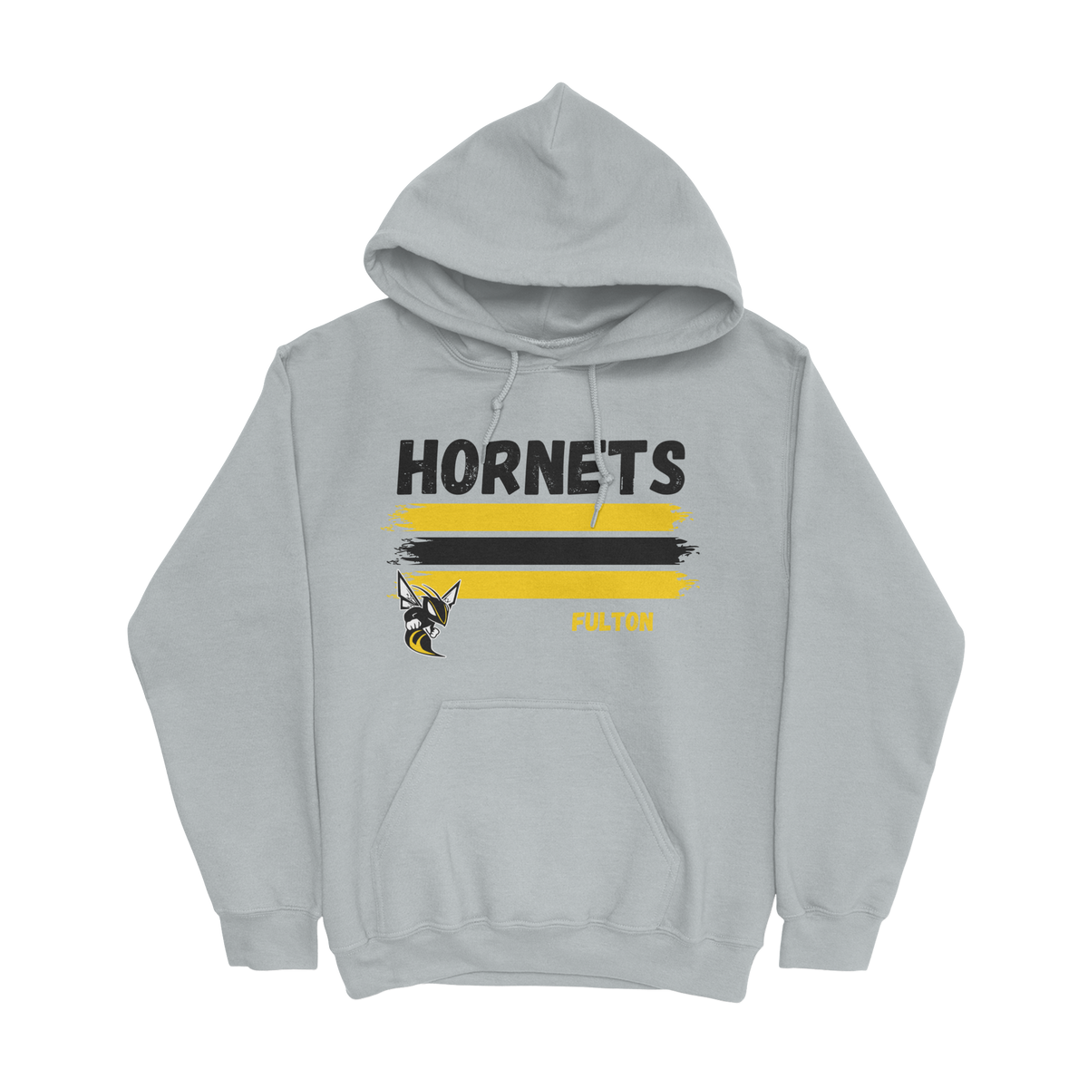Classic Fulton Hornets Hooded Sweatshirt in gray 