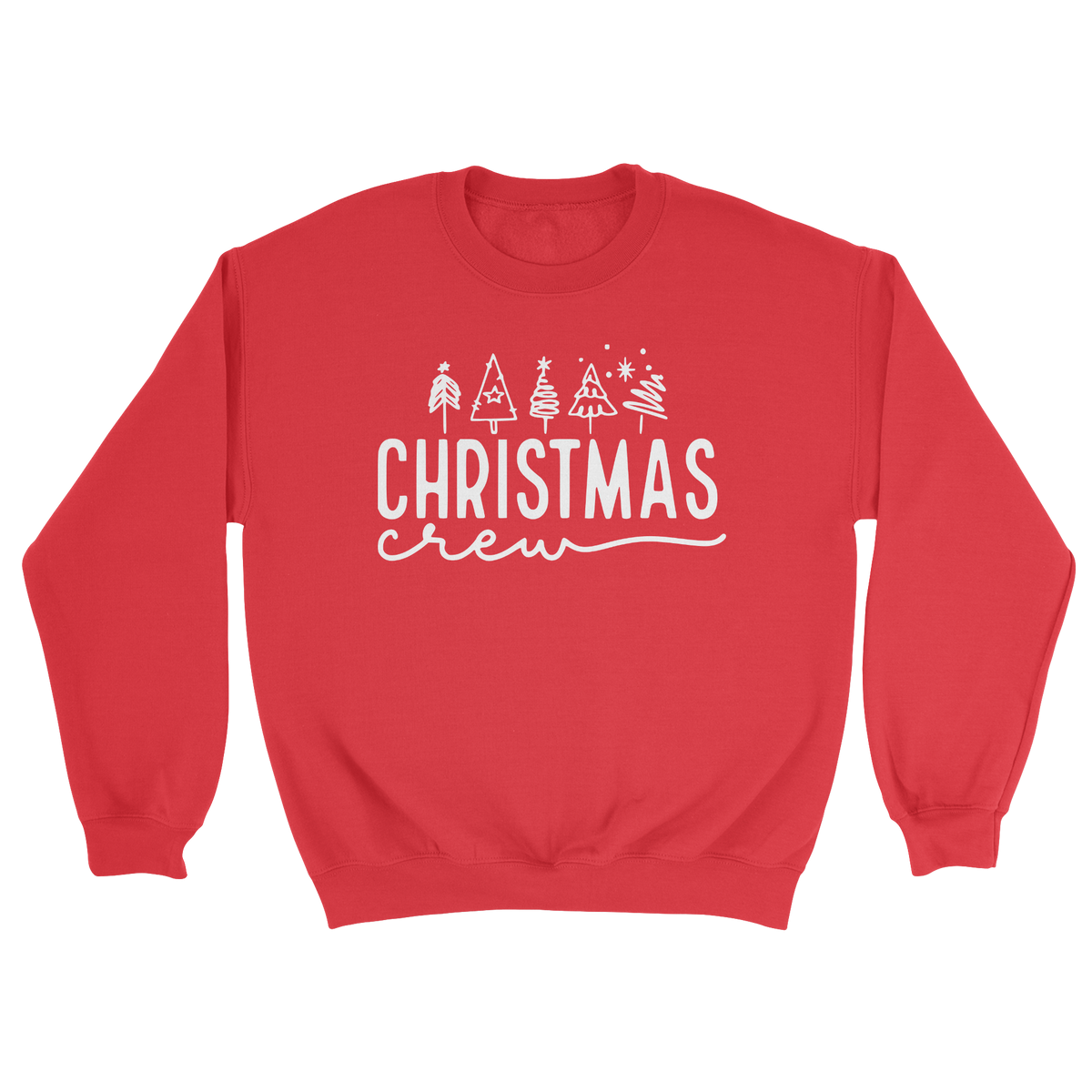 Christmas Crew Crewneck Sweatshirt in Red