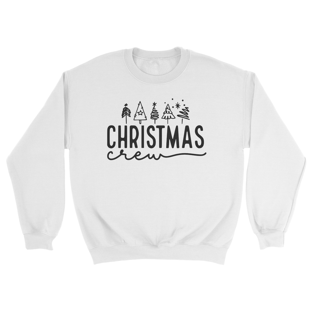 Christmas Crew Crewneck Sweatshirt in White