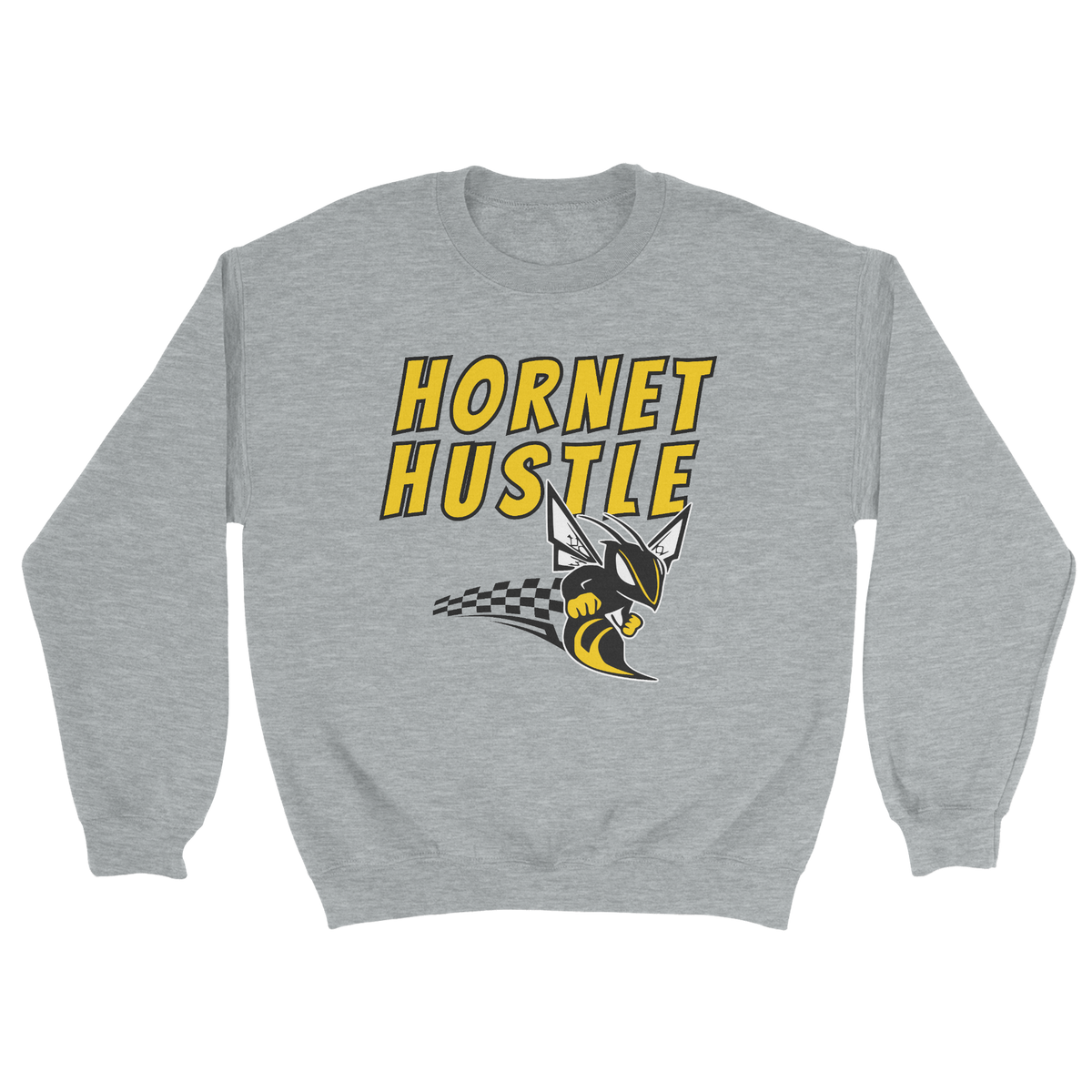 Hornet Hustle Crewneck Sweatshirt in gray 