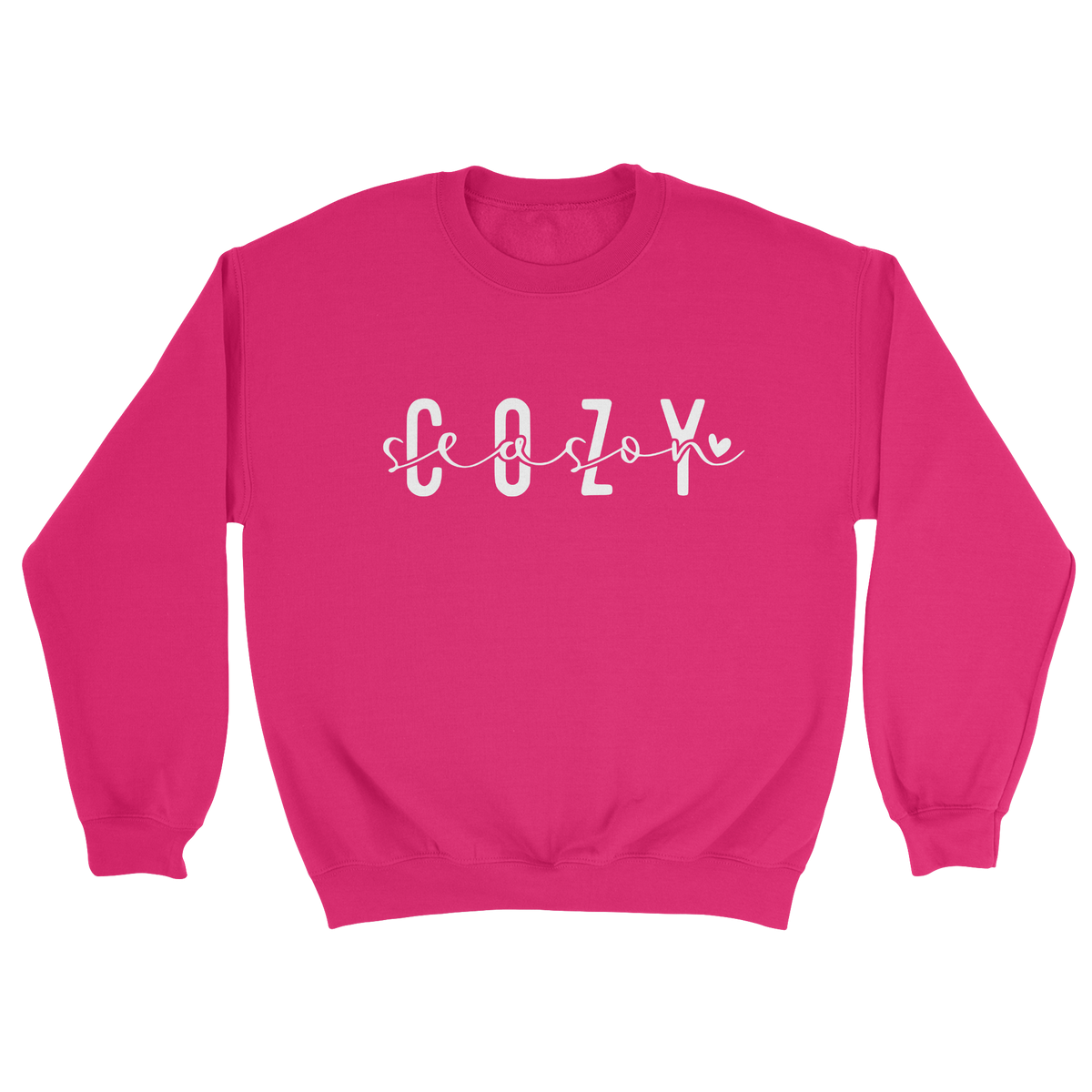 Cozy Season Crewneck Sweatshirt in Heliconia