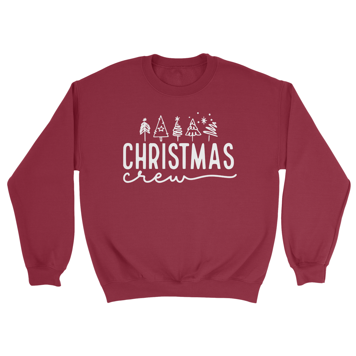 Christmas Crew Crewneck Sweatshirt in Antique Cherry Red