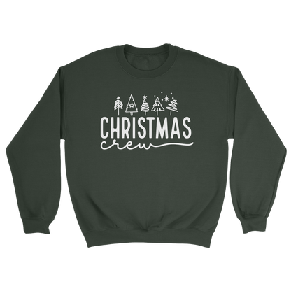 Christmas Crew Crewneck Sweatshirt in Forest Green