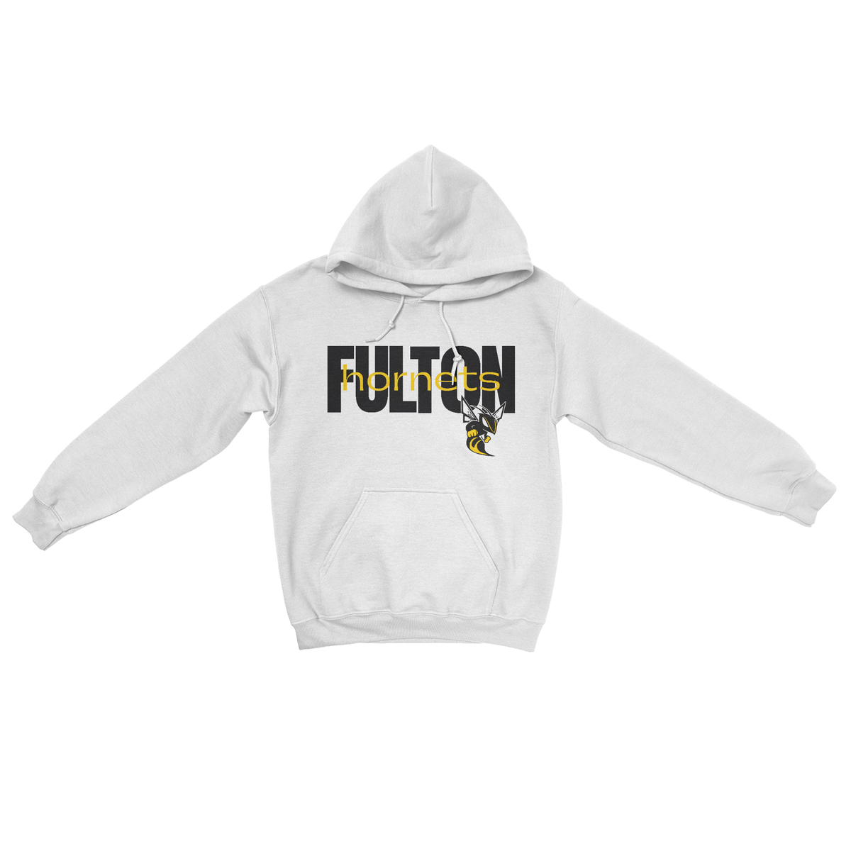 Bold Fulton Hornets Hooded Sweatshirt in white