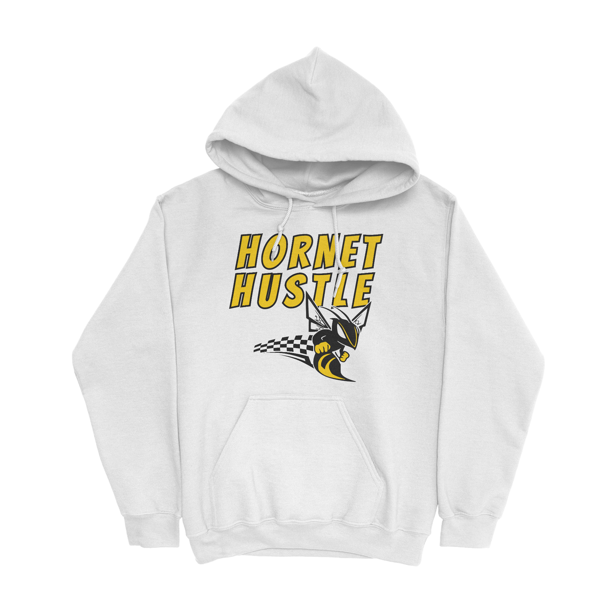 Hornet Hustle Hooded Sweatshirt in white 