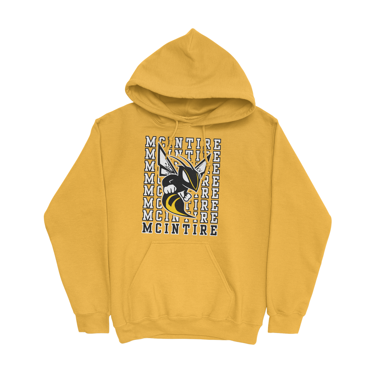 Repeating McIntire Hooded Sweatshirt in gold 