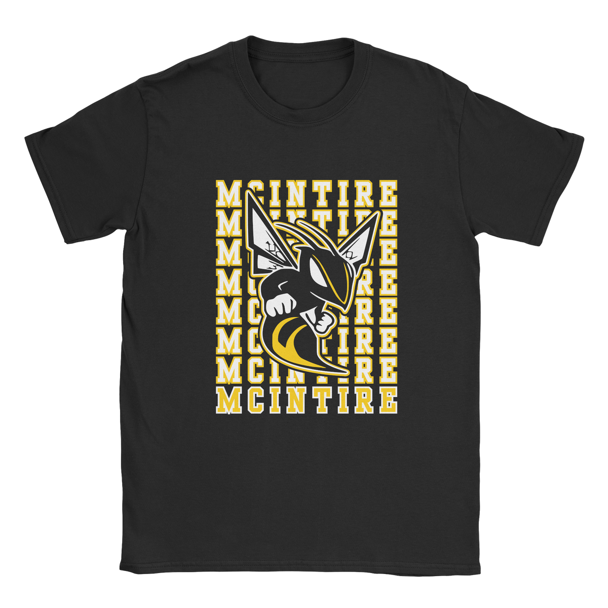 Repeating McIntire T-Shirt in black 