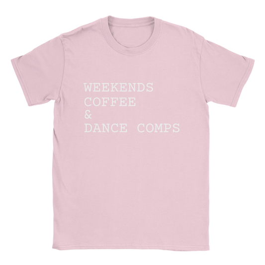 Weekends Coffee & Dance Comps T-Shirt in Lights Pink