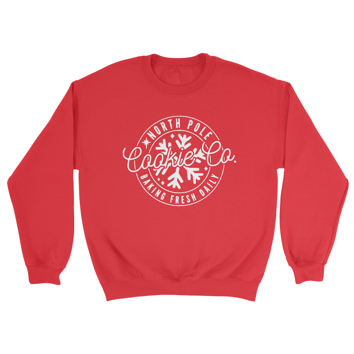 North Pole Cookie Co Crewneck Sweatshirt in Red