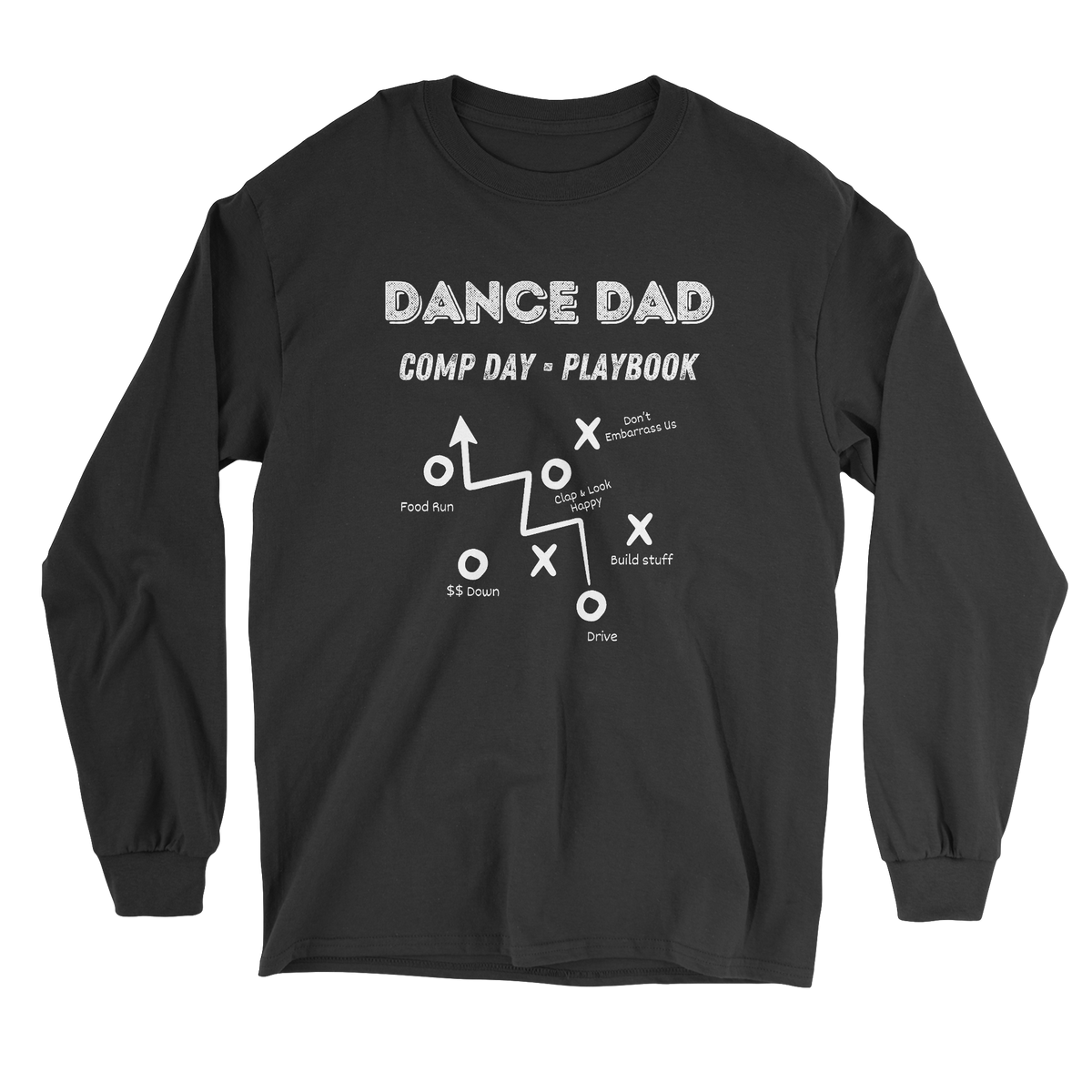 Dance Dad Comp Day long sleeve tee in black