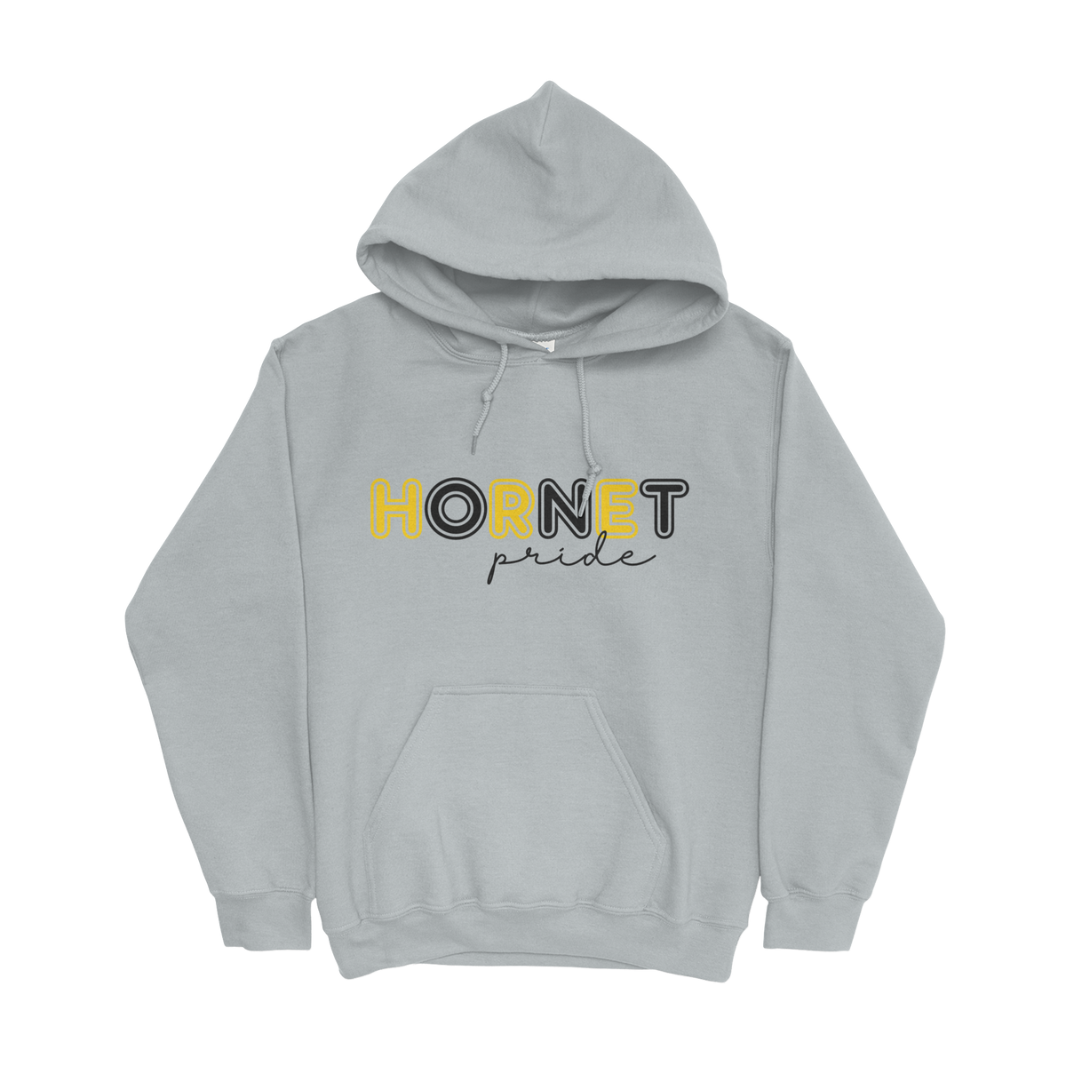 Hornet Pride Hooded Sweatshirt in gray 
