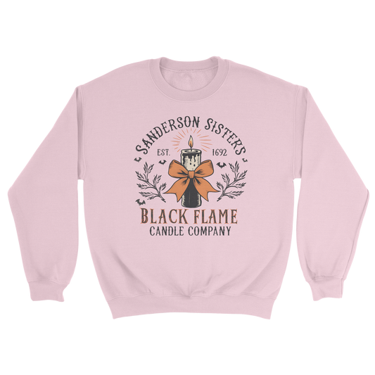 Black Flame Candle Crewneck Sweatshirt