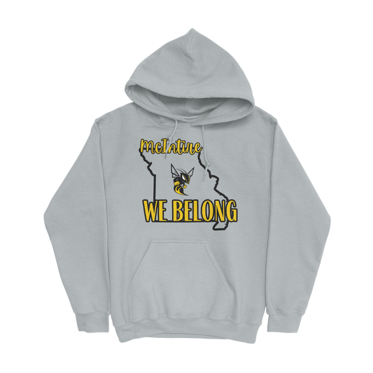 McIntire We Belong Hooded Sweatshirt in gray 