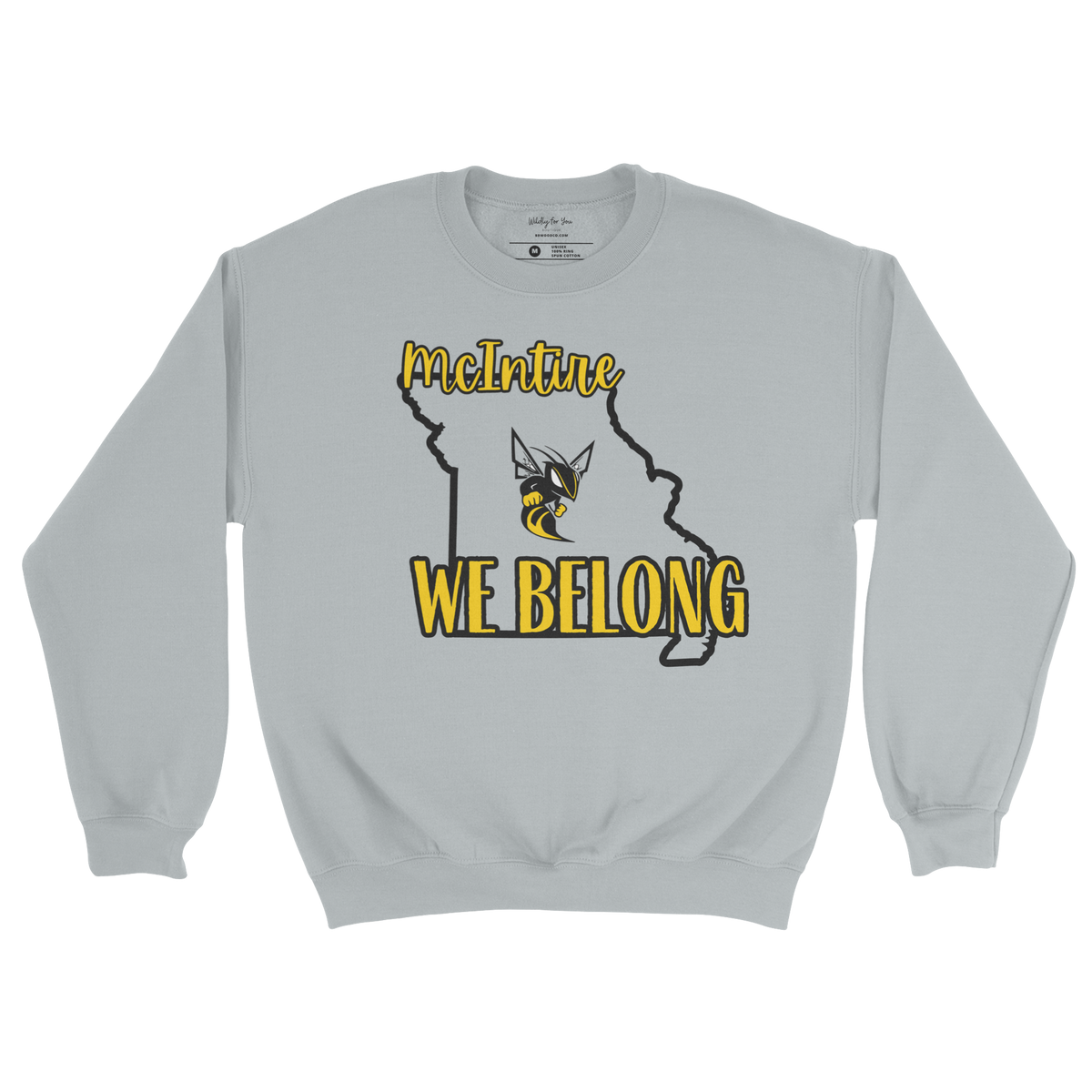 McIntire We Belong Crewneck Sweatshirt in gray 